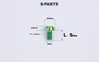 SPARTS M5 Titanium Bolt A2 Dome Head | Ultra-Light TC4 Bike Brake Caliper Bolt
