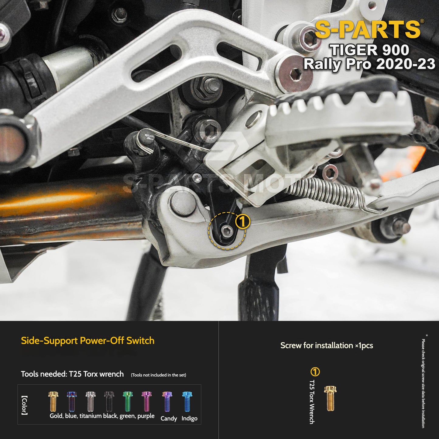 SPARTS Triumph Tiger 900 Rally Pro (2020–2023) Motorcycle Modified Titanium Alloy Bolts