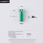 SPARTS Titanium Mirror Block-Off Bolts · M8/M10 Positive & Reverse Thread · Lightweight Motorcycle Plug Bolts