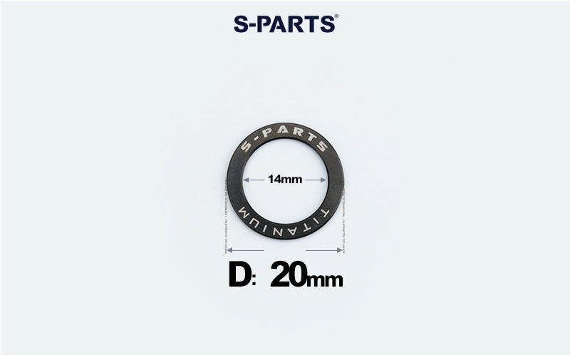 S-PARTS M8 / M10 / M12 / M14 TC4 Titanium Flat Washers for E-Bikes, Motorcycles & Bicycles