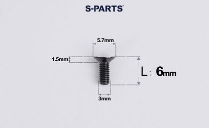 SPARTS Series M3 L6-30 Countersunk Titanium Bolt