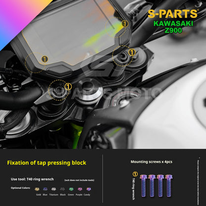 SPARTS TC4 Titanium Bolt Kit for Kawasaki Z900 2021 | Motorcycle Titanium Bolt Upgrade