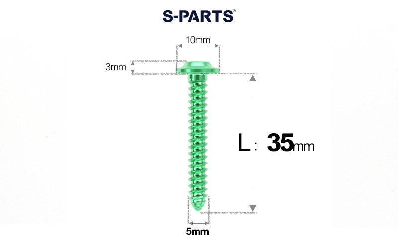 SPARTS Button Head M5×L10-35 Titanium Screws Self-Tapping Bolt
