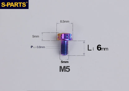 SPARTS M5 Titanium Bolt A3 Series – Motorcycle & E-Bike Upgrade Screws