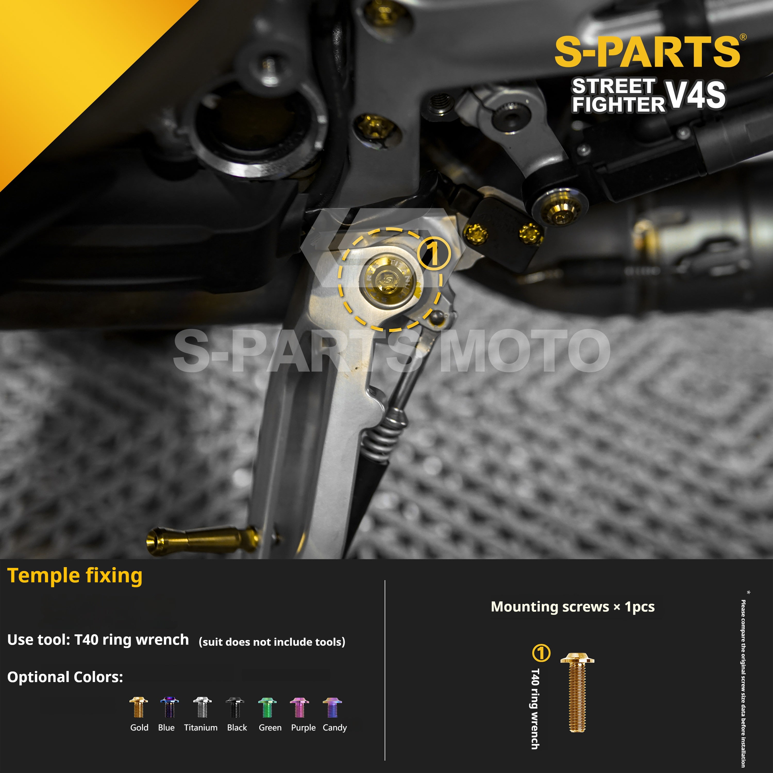 SPARTS Titanium Bolt Kit for Ducati Streetfighter V4S