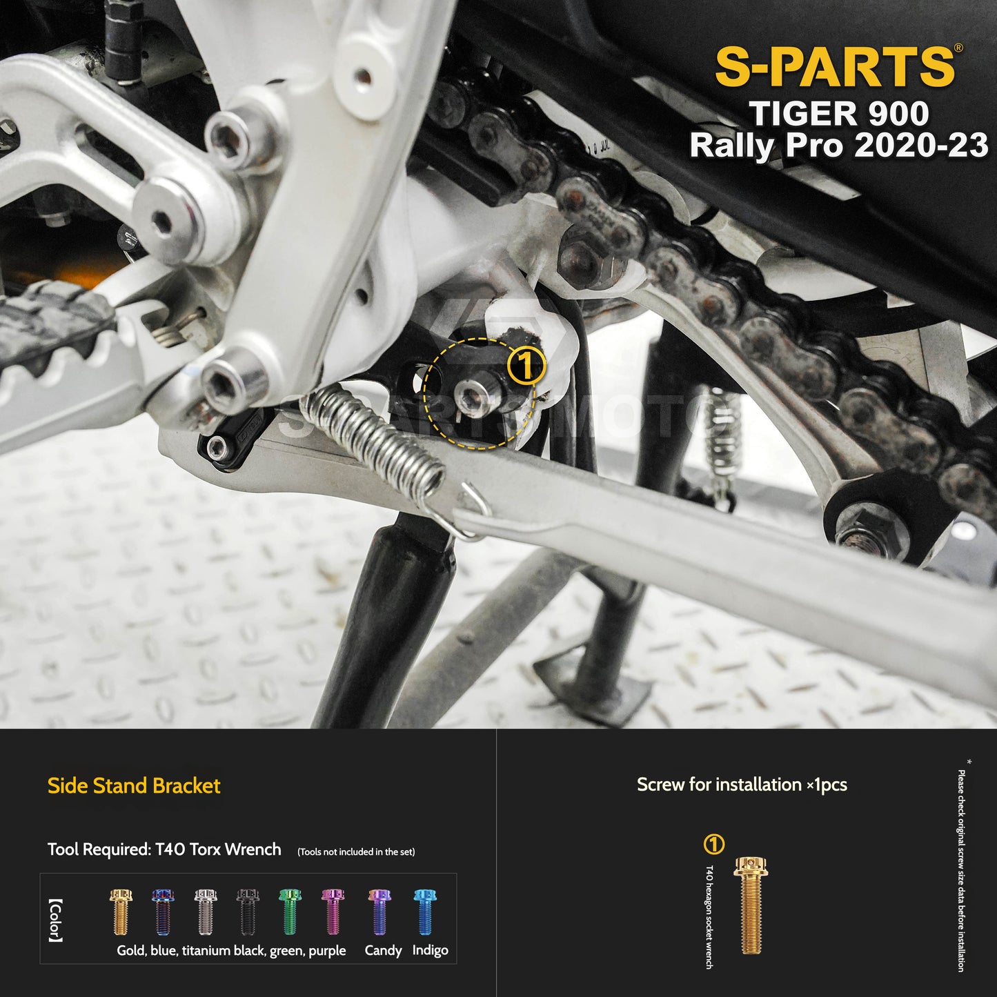 SPARTS Triumph Tiger 900 Rally Pro (2020–2023) Motorcycle Modified Titanium Alloy Bolts