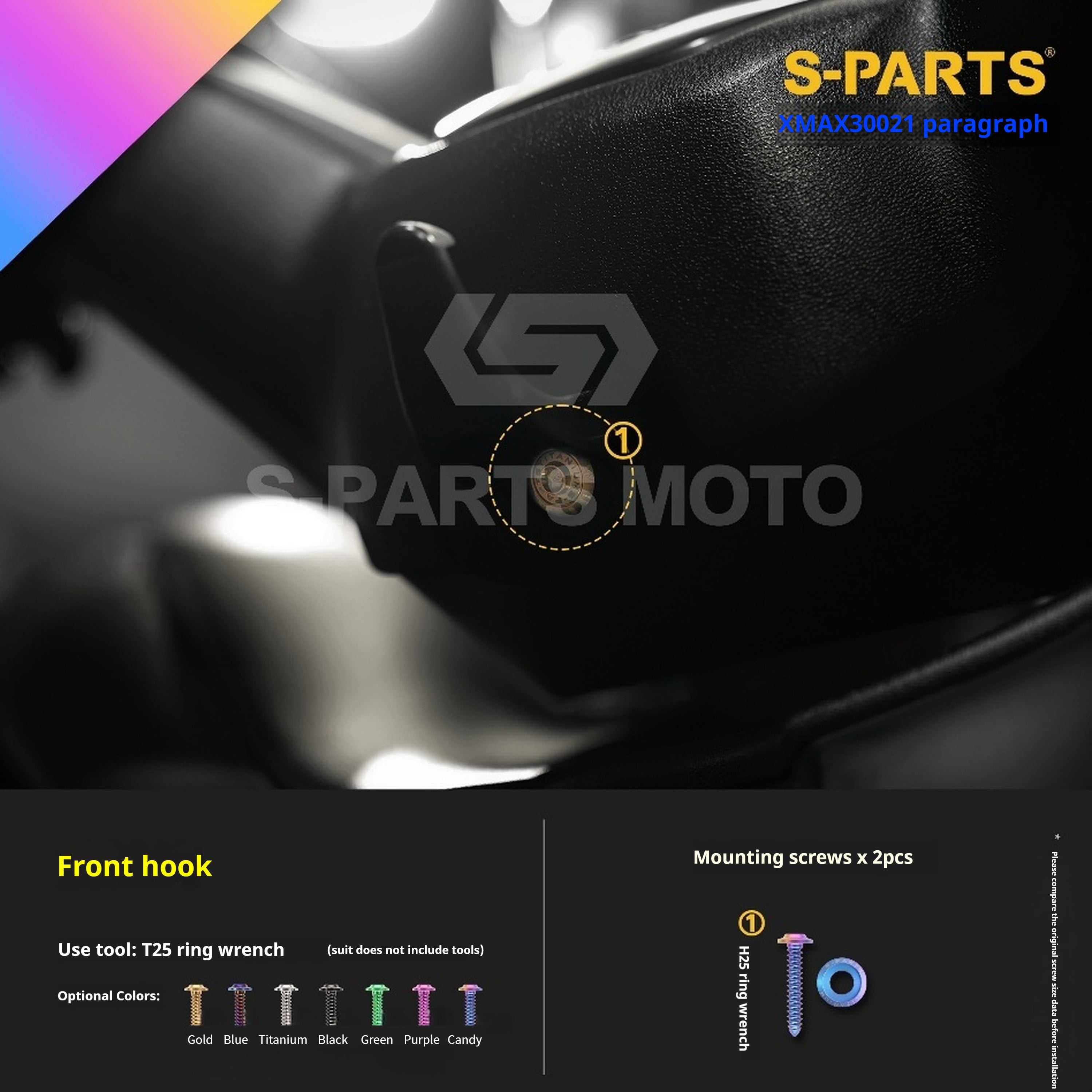 SPARTS Titanium Screw Set for Yamaha XMAX 300 2021 – Custom Candy Color & CNC Titanium Upgrade Kit