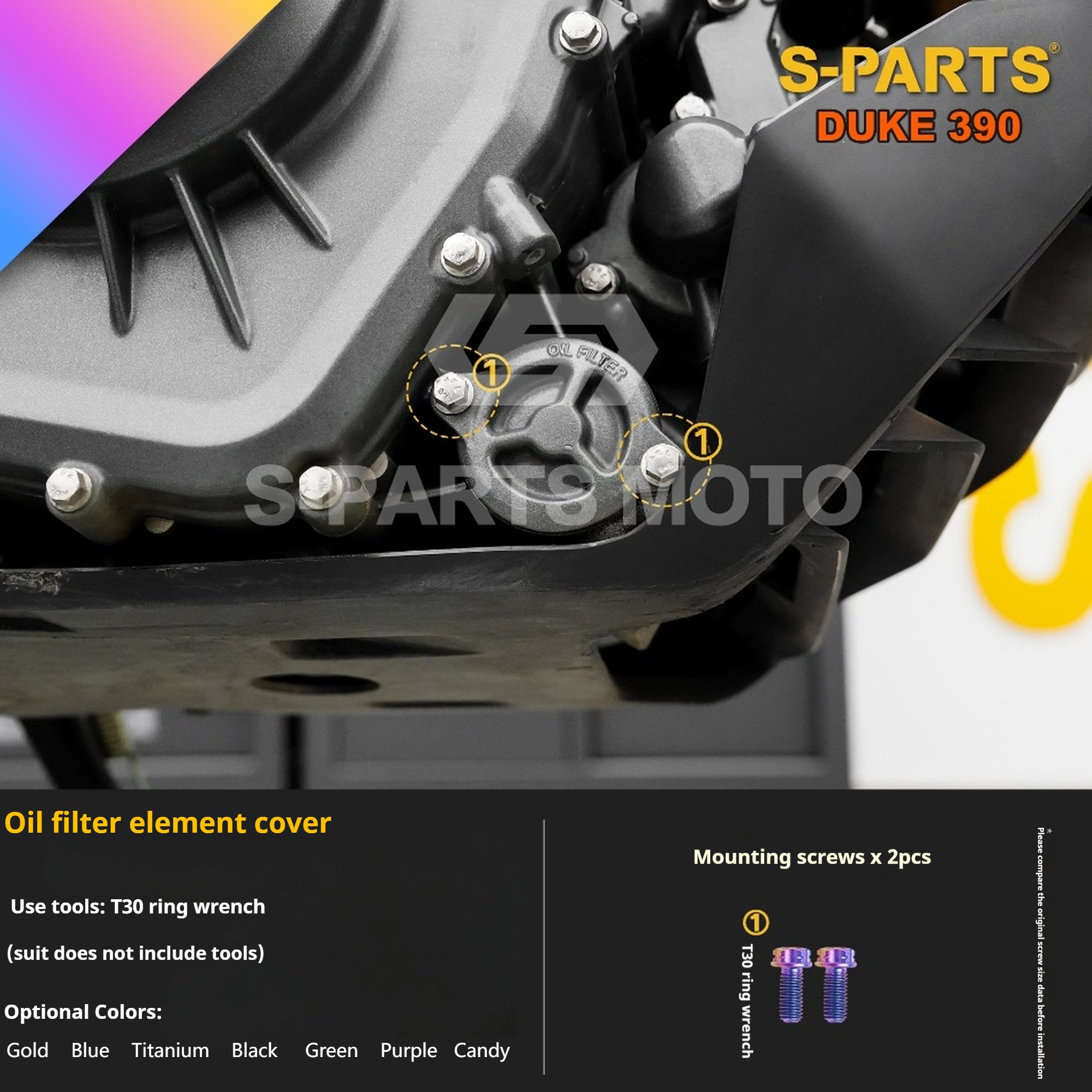 SPARTS Stan KTM DUKE 390 Dedicated · TC4 Titanium Full Motorcycle Bolt Kit