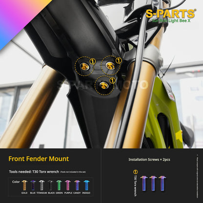 S-PARTS TC4 Titanium Full Bolt Kit for Sur-Ron Light Bee X (2025 Model)