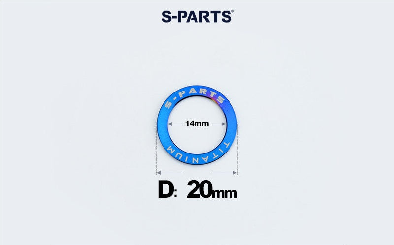 S-PARTS M8 / M10 / M12 / M14 TC4 Titanium Flat Washers for E-Bikes, Motorcycles & Bicycles