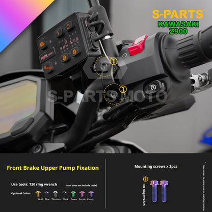 SPARTS TC4 Titanium Bolt Kit for Kawasaki Z900 2021 | Motorcycle Titanium Bolt Upgrade