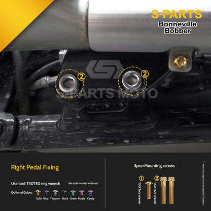 SPARTS Titanium Set Screws for Triumph Bonneville Bobber Motorcycle Modification