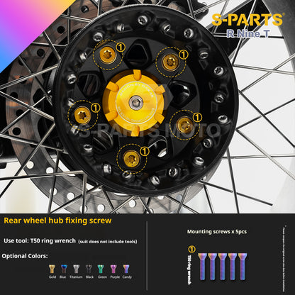 SPARTS BMW RnineT Titanium Alloy Motorcycle Bolt Upgrade Kit