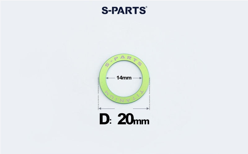 S-PARTS M8 / M10 / M12 / M14 TC4 Titanium Flat Washers for E-Bikes, Motorcycles & Bicycles