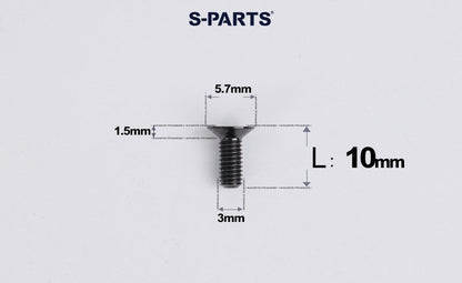 SPARTS Series M3 L6-30 Countersunk Titanium Bolt