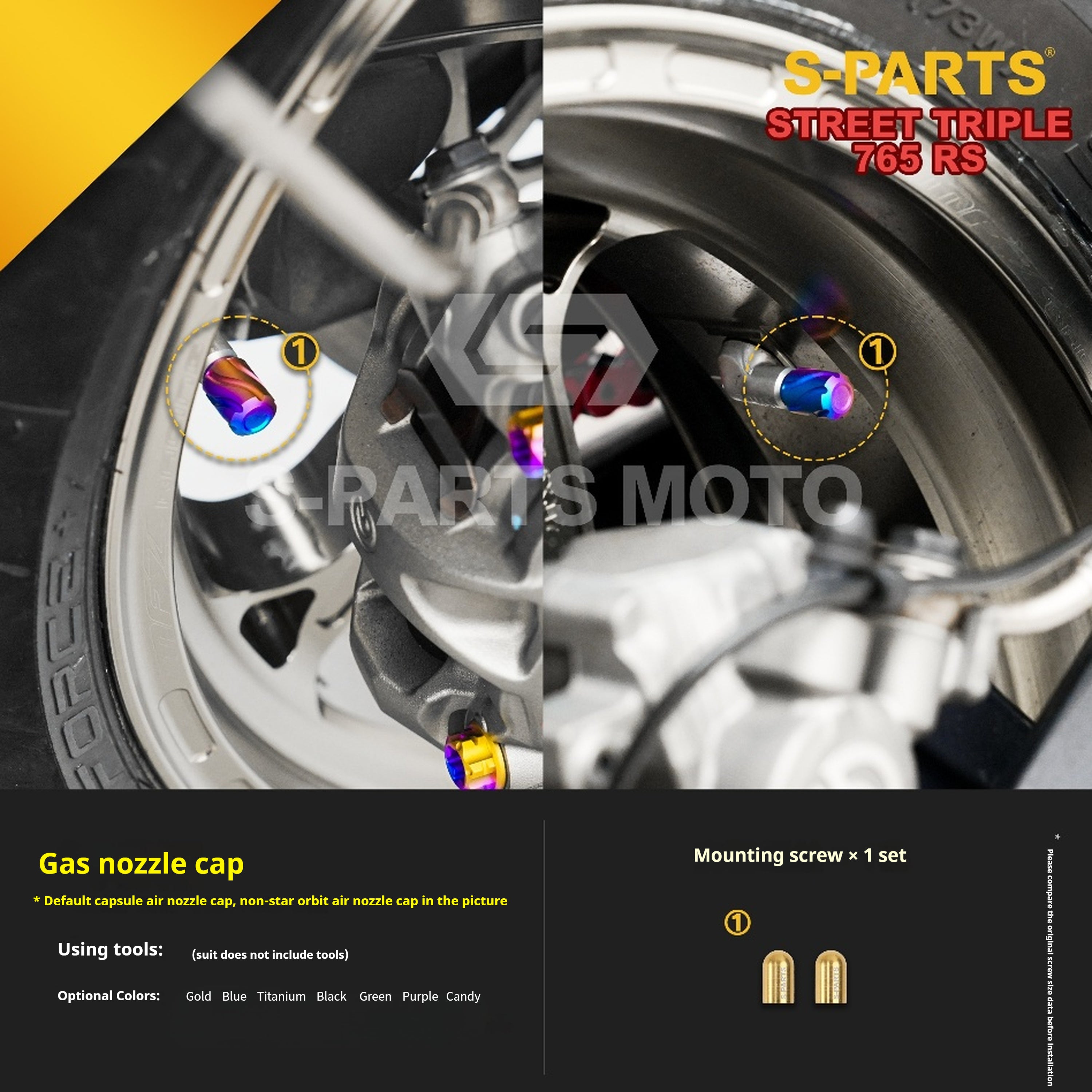 SPARTS Titanium Screw Set for Triumph Street Triple RS –CNC Titanium Upgrade Kit