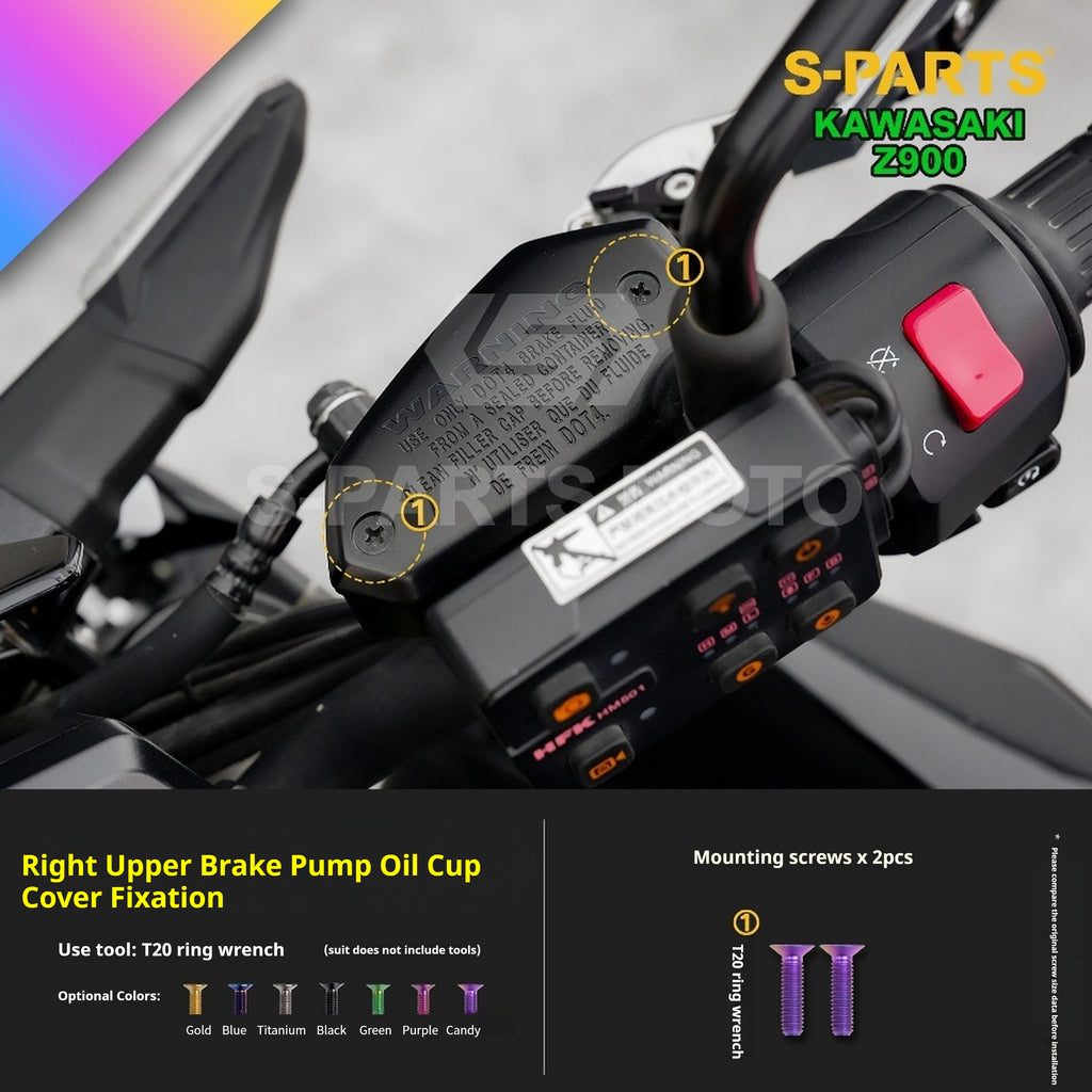 SPARTS Titanium Bolt Kit for Kawasaki Z900 2021 – ustom Candy Color & CNC Titanium Upgrade Kit - 1/2