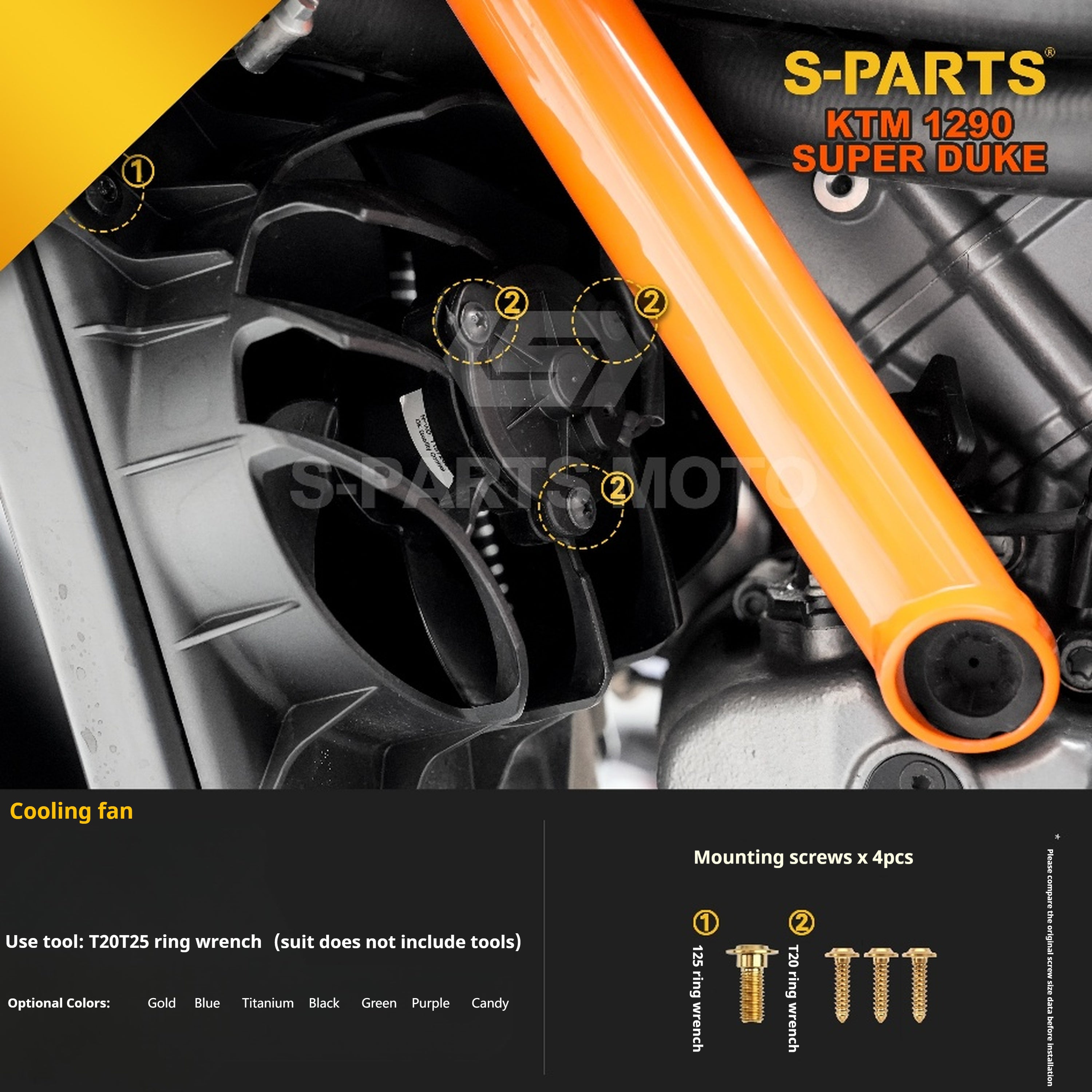 SPARTS KTM Super Duke 1290 · Full TC4 Titanium Bolt Kit｜Motorcycle Upgrade Set