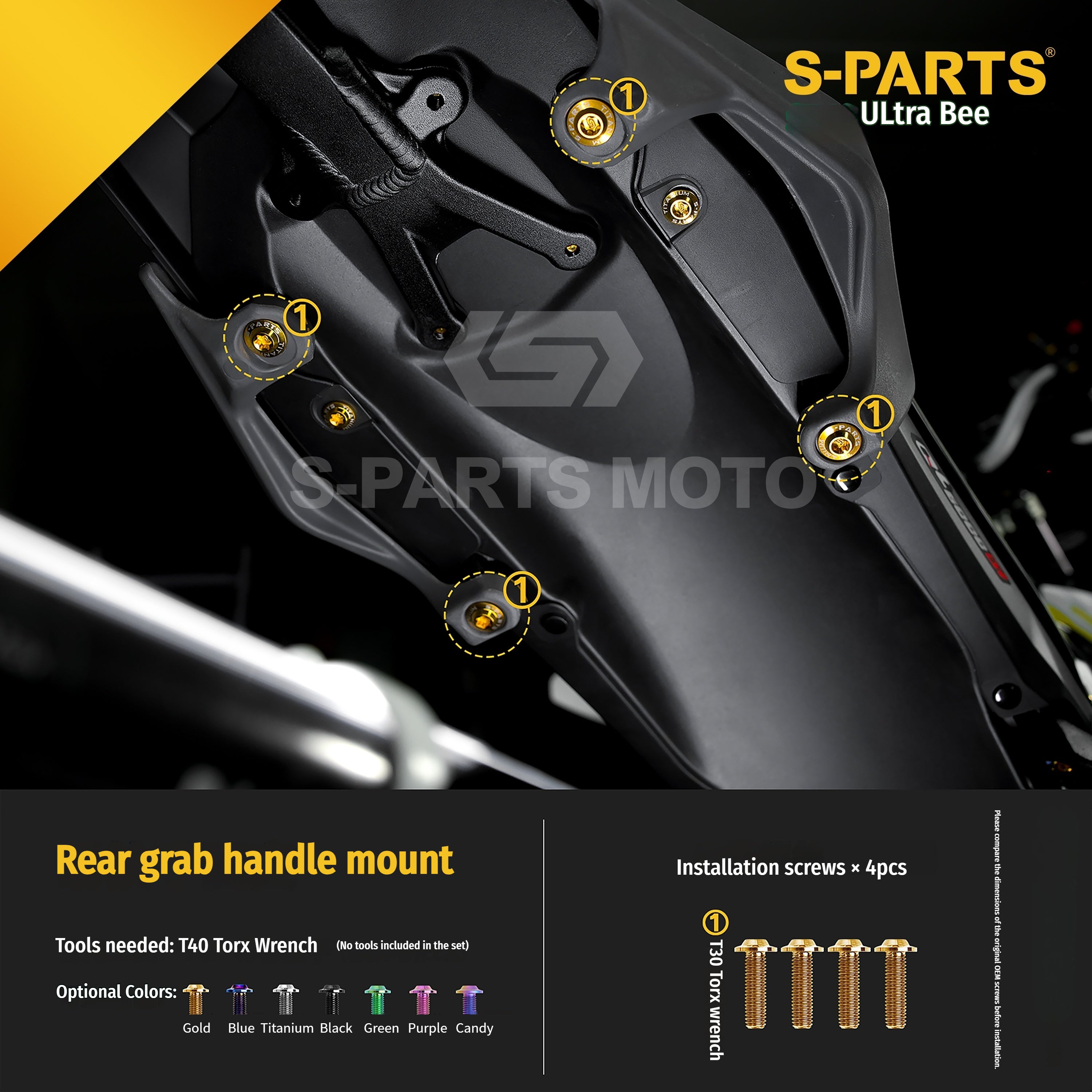 SPARTS Titanium Bolt Kit for Ultra Bee | Full Motorcycle Upgrade Set