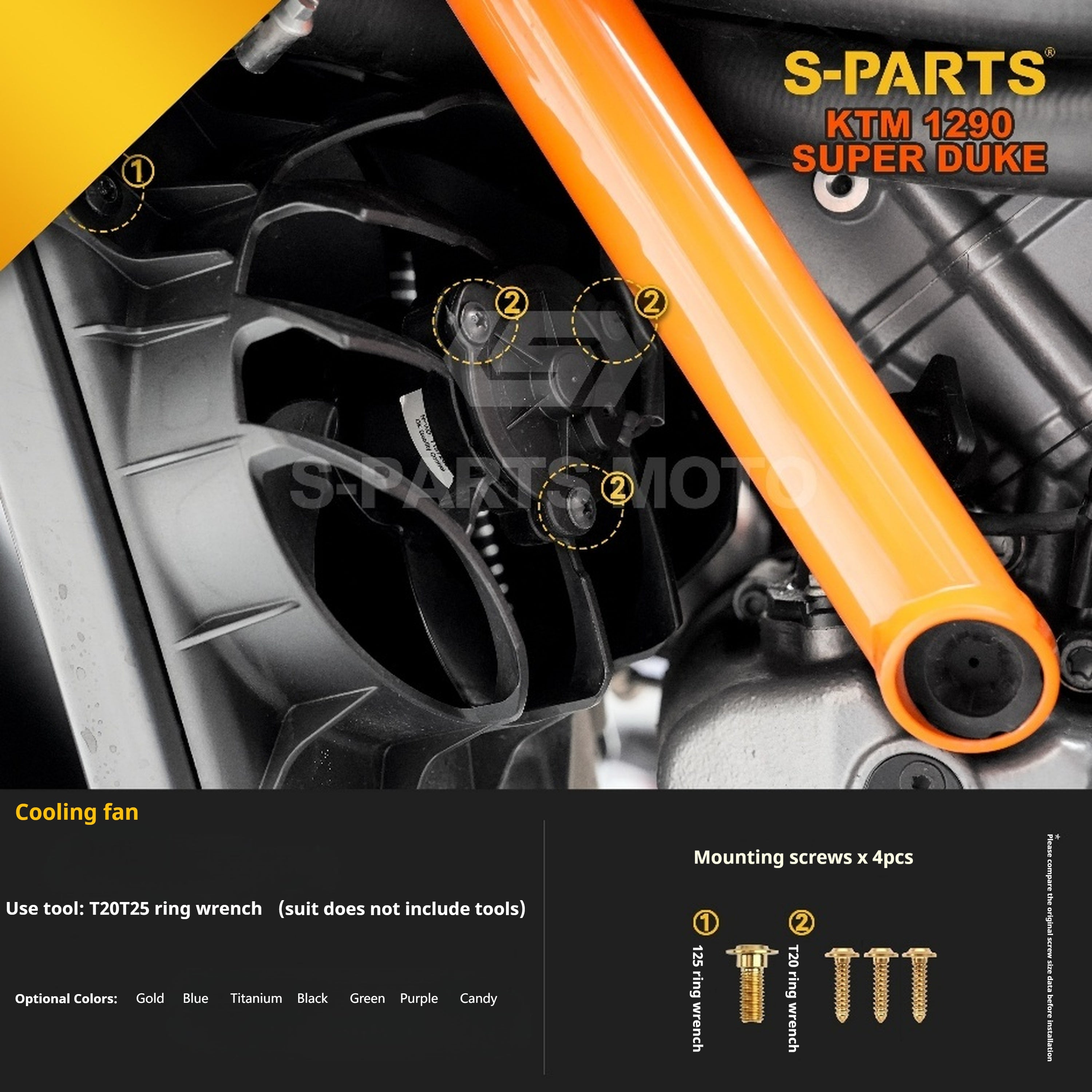 SPARTS KTM Super Duke 1290 · Full TC4 Titanium Bolt Kit｜Motorcycle Upgrade Set