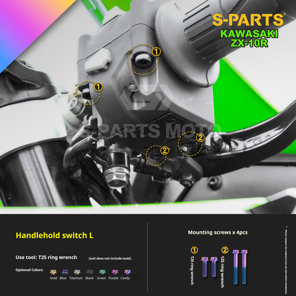 SPARTS Titanium Screw Set for Kawasaki ZX-10R 2023 –  CNC Titanium Upgrade Kit