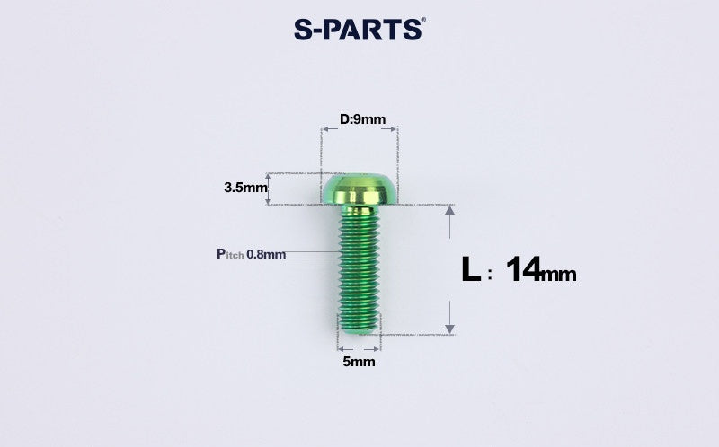 SPARTS M5 Titanium Bolt A2 Dome Head | Ultra-Light TC4 Bike Brake Caliper Bolt