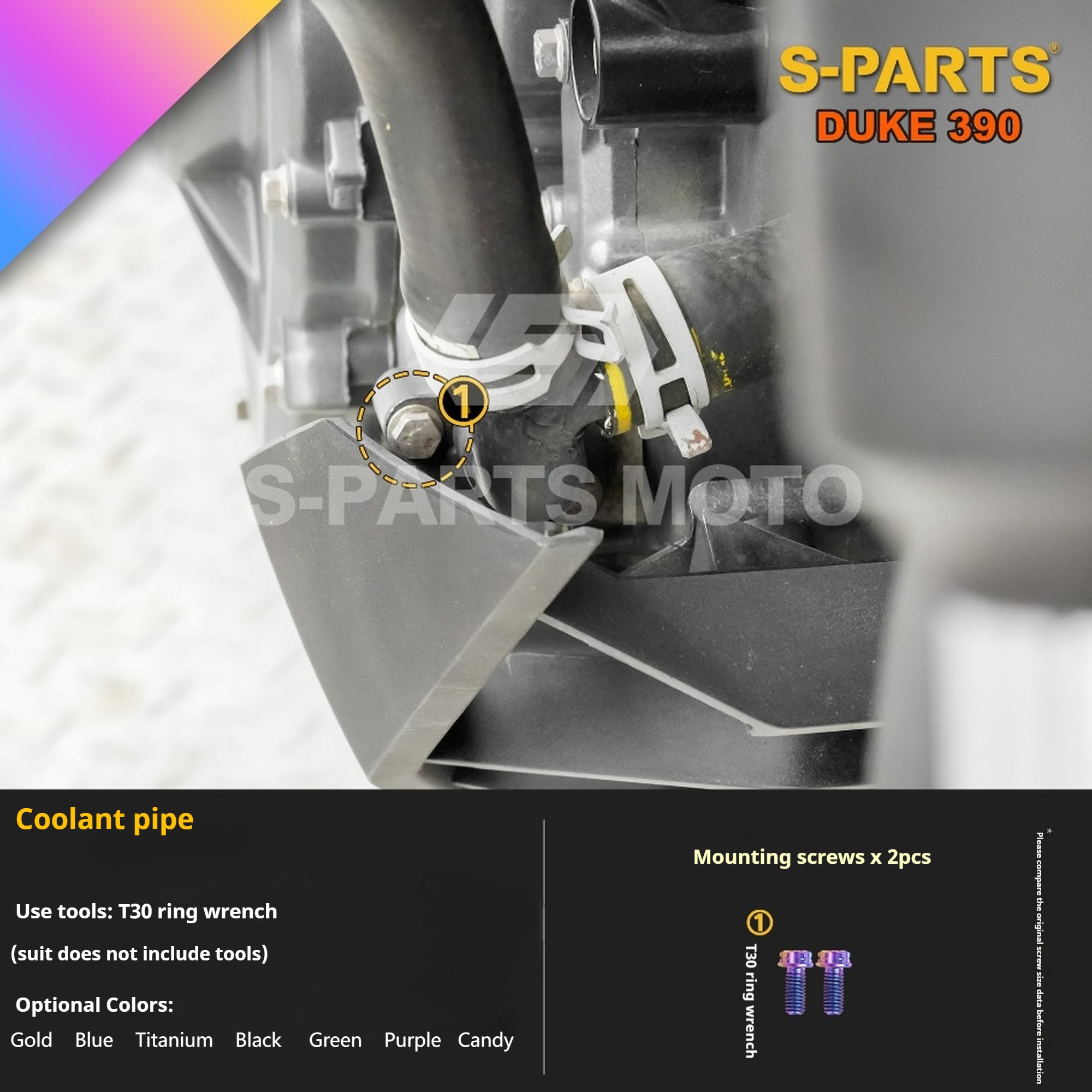 SPARTS Stan KTM DUKE 390 Dedicated · TC4 Titanium Full Motorcycle Bolt Kit