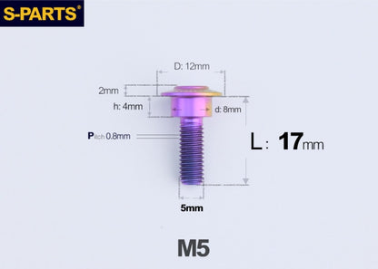 SPARTS M5 Titanium Button Head Shoulder Bolt