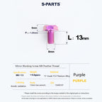SPARTS Titanium Mirror Block-Off Bolts · M8/M10 Positive & Reverse Thread · Lightweight Motorcycle Plug Bolts