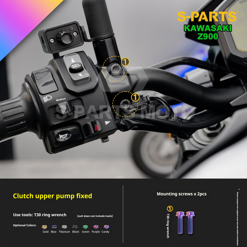 SPARTS TC4 Titanium Bolt Kit for Kawasaki Z900 2021 | Motorcycle Titanium Bolt Upgrade