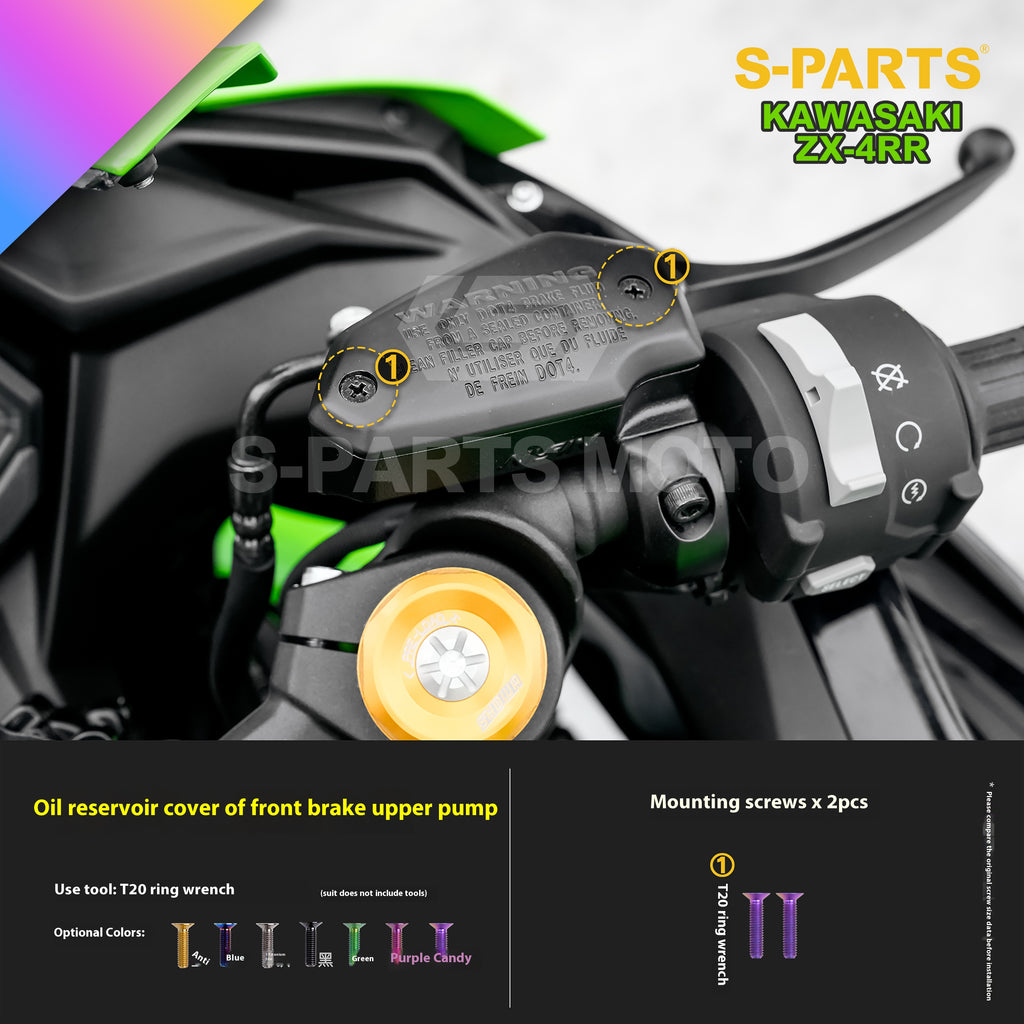 SPARTS TC4 Titanium Bolt Kit for Kawasaki ZX-4RR | Motorcycle Titanium Bolt Upgrade