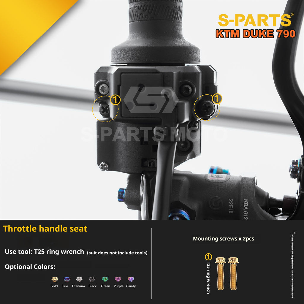 SPARTS TC4 Titanium Bolt Kit Compatible with KTM DUKE 790 – Full Motorcycle Fastener Upgrade