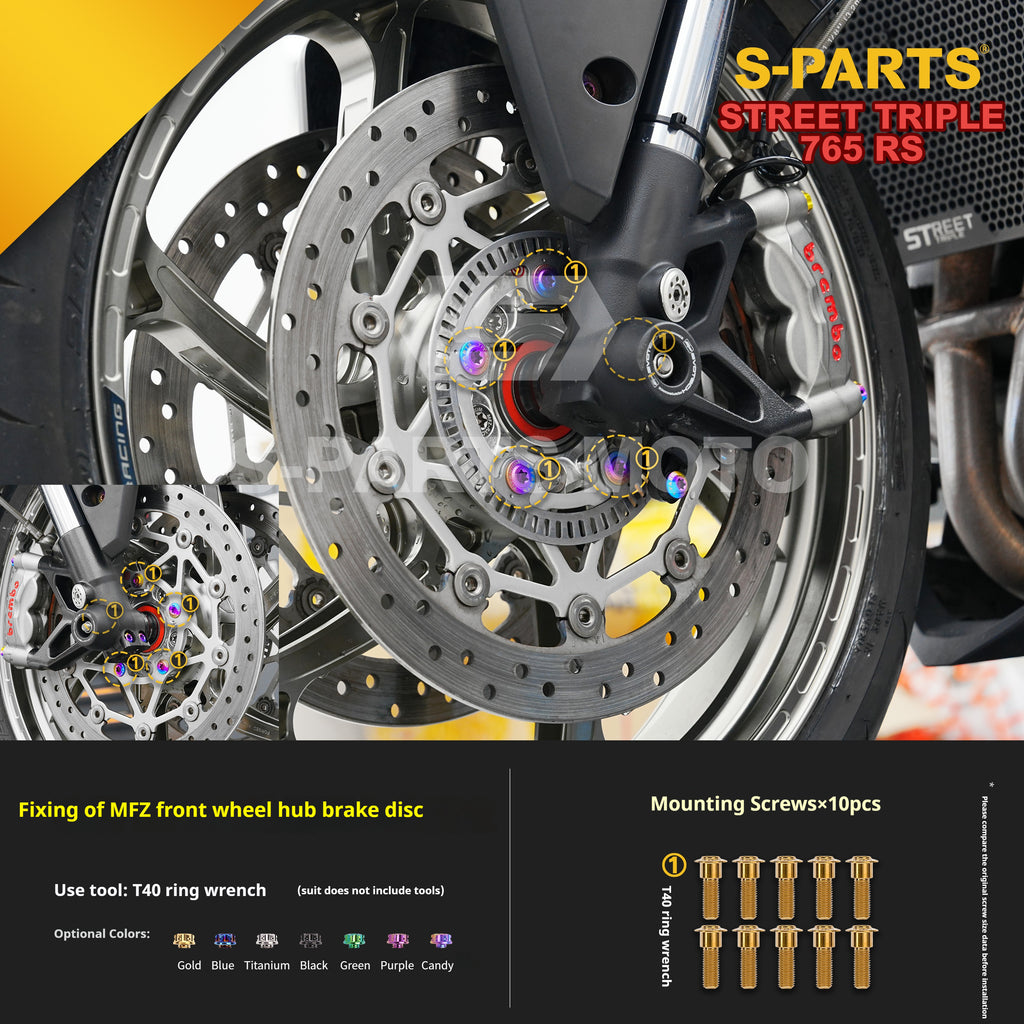 SPARTS Titanium Screw Set for Triumph Street Triple RS –CNC Titanium Upgrade Kit