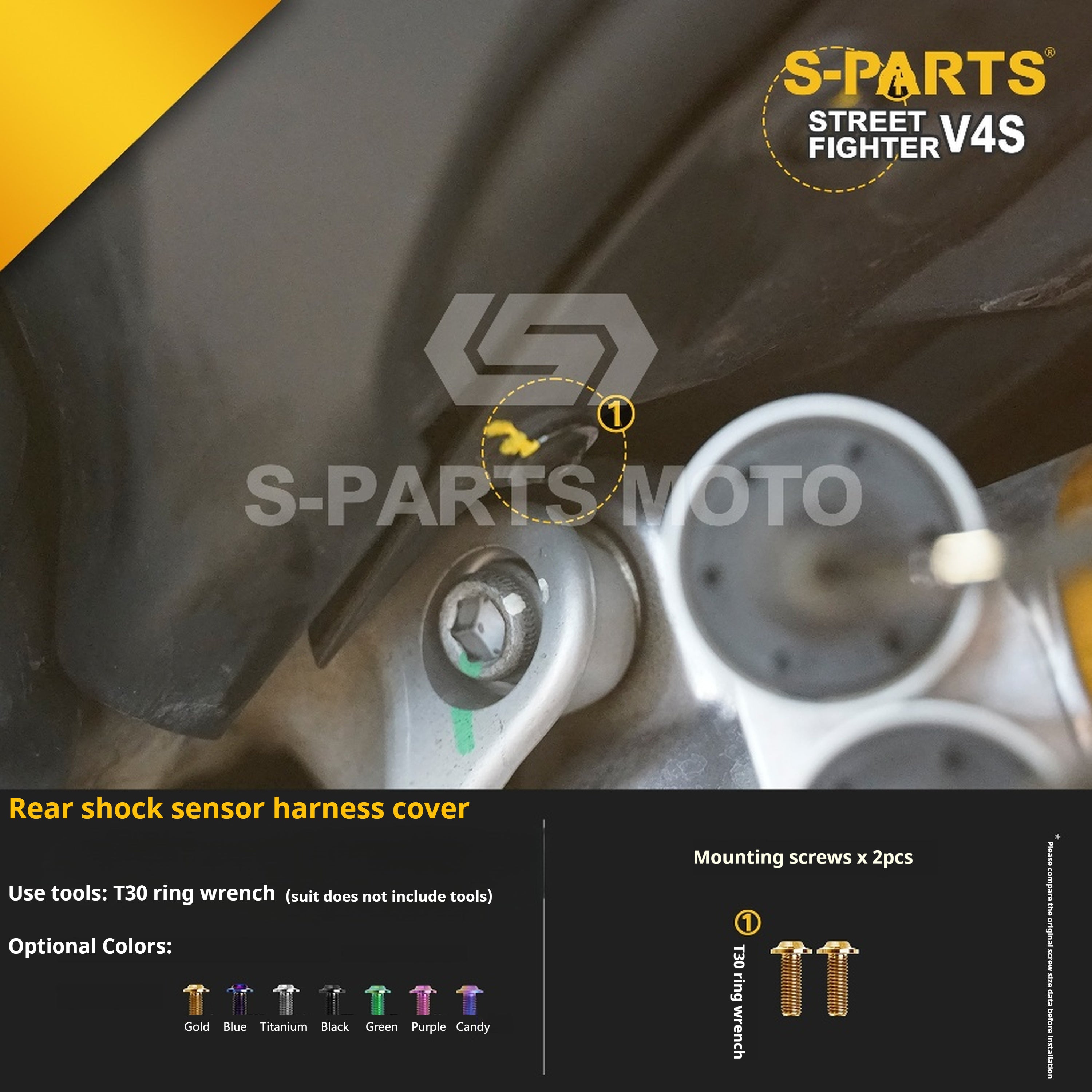 SPARTS Titanium Bolt Kit for Ducati Streetfighter V4S