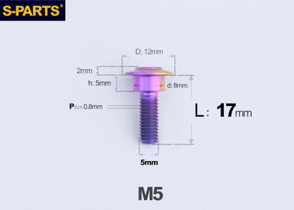 SPARTS M5 Titanium Button Head Shoulder Bolt
