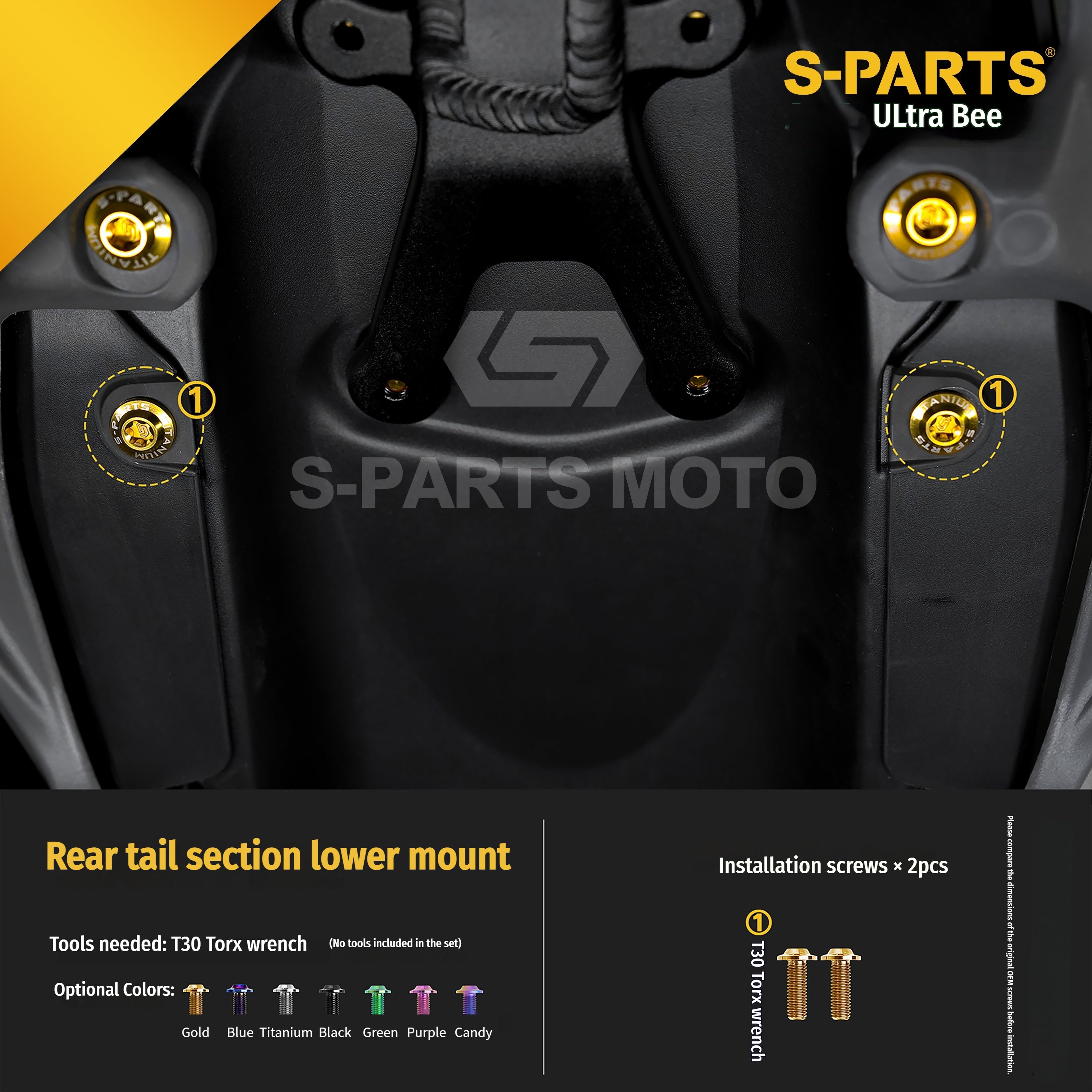 SPARTS Titanium Bolt Kit for Ultra Bee | Full Motorcycle Upgrade Set