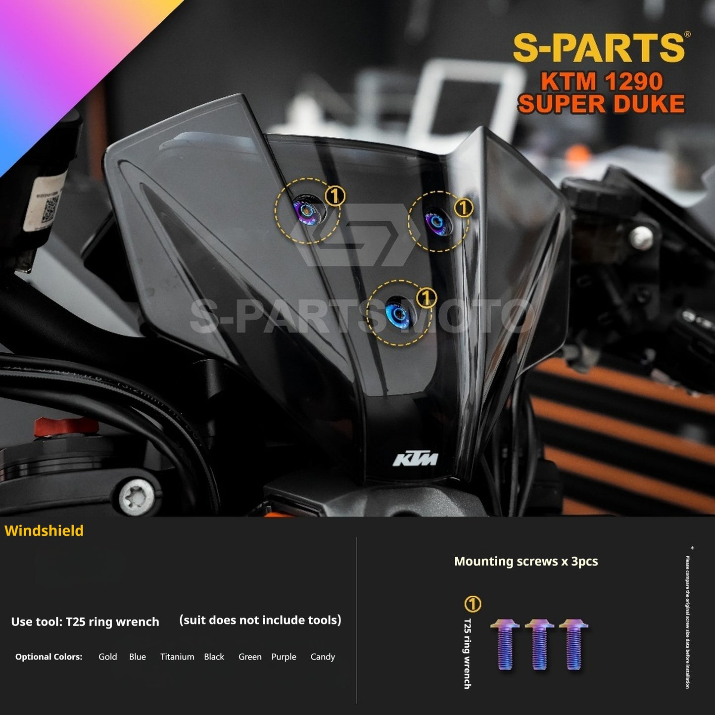 SPARTS Titanium Alloy Fasteners Compatible with KTM Super Duke 1290