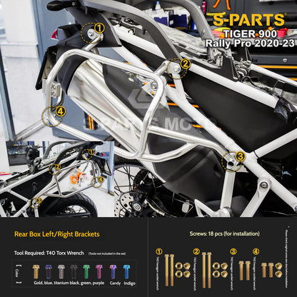 SPARTS Triumph Tiger 900 Rally Pro (2020–2023) Motorcycle Modified Titanium Alloy Bolts