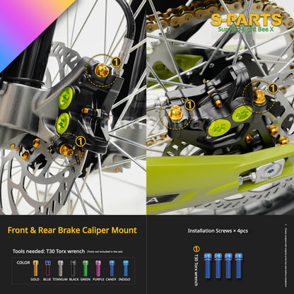 S-PARTS TC4 Titanium Full Bolt Kit for Sur-Ron Light Bee X (2025 Model)