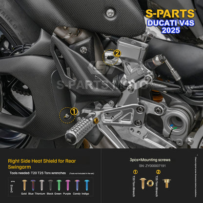 S-PARTS Titanium  Fastener Kit  Bodywork/Subframe and Exhaust for Ducati Panigale V4 S 2025