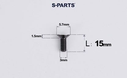 SPARTS Series M3 L6-30 Countersunk Titanium Bolt