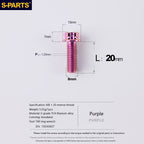 SPARTS Titanium Mirror Block-Off Bolts · M8/M10 Positive & Reverse Thread · Lightweight Motorcycle Plug Bolts