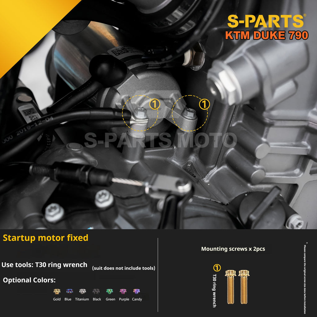 SPARTS TC4 Titanium Bolt Kit Compatible with KTM DUKE 790 – Full Motorcycle Fastener Upgrade