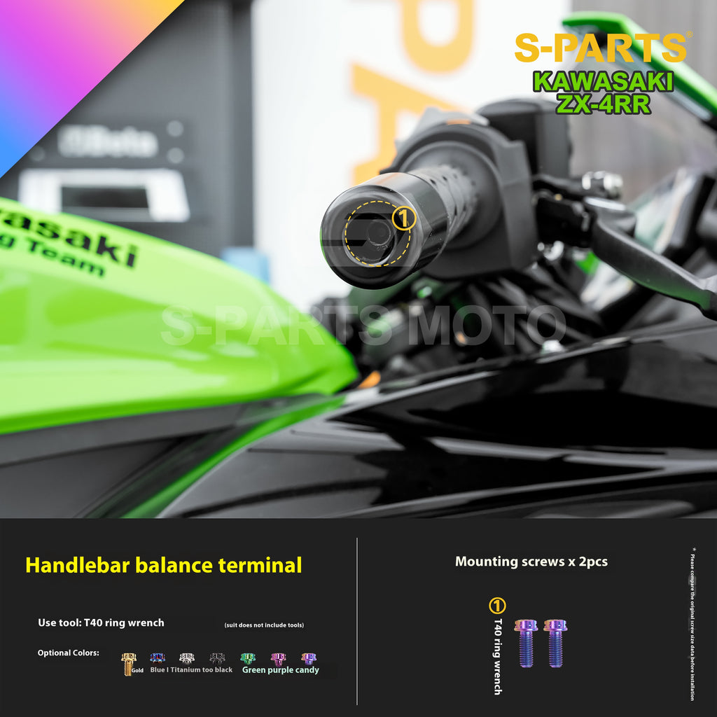SPARTS Titanium Bolt Kit for Kawasaki ZX-4RR 2023 – Custom Candy Color & CNC Titanium Upgrade Kit- 1/2