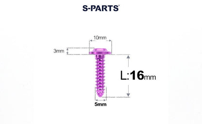 SPARTS Button Head M5×L10-35 Titanium Screws Self-Tapping Bolt