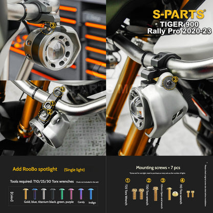 SPARTS Triumph Tiger 900 Rally Pro (2020–2023) Motorcycle Modified Titanium Alloy Bolts