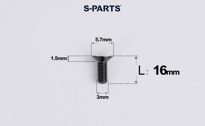 SPARTS Series M3 L6-30 Countersunk Titanium Bolt