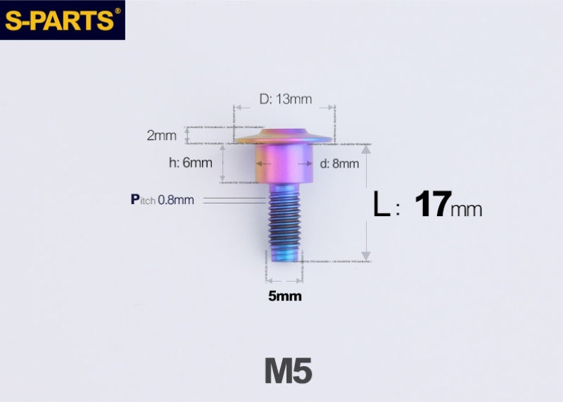 SPARTS M5 Titanium Button Head Shoulder Bolt