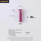 SPARTS Titanium Mirror Block-Off Bolts · M8/M10 Positive & Reverse Thread · Lightweight Motorcycle Plug Bolts