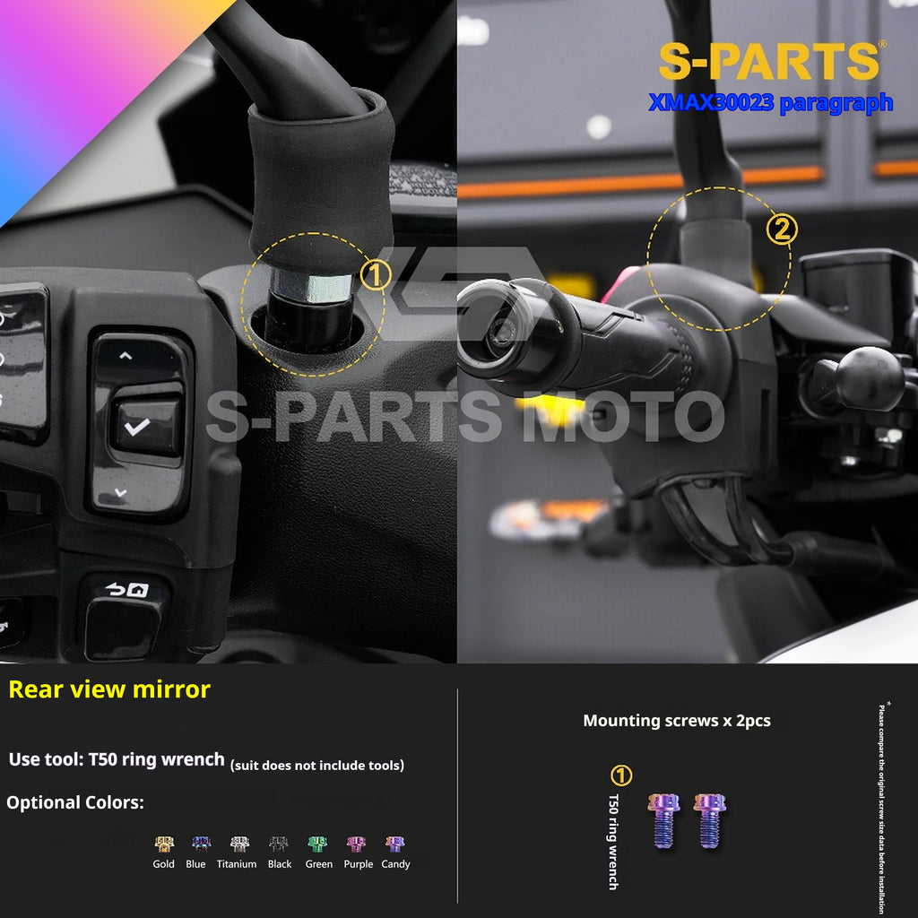 SPARTS Titanium Bolt Set for 2023 XMAX300 | Yamaha Motorcycle Titanium Bolt Upgrade